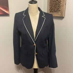 J.CREW Rhodes Blazer – 100% Linen – Navy Blue – Women’s Size 10P – NWT